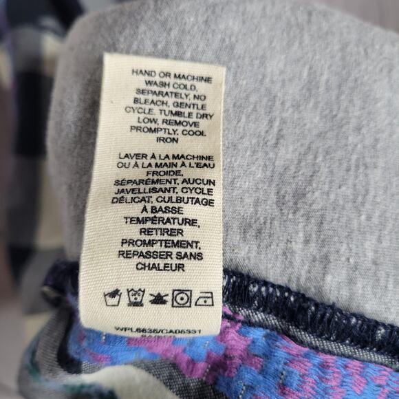 Woolrich Harrington Eco Rich Black White Grey Hooded Plaid Aztec Jacket Size XL - Picture 10 of 12